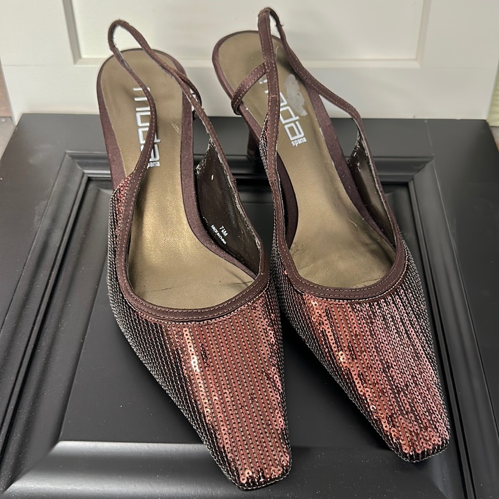 Moda Spana Sequin Kitten Heels